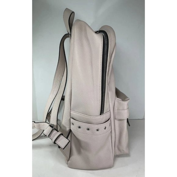 Calvin Klein Light Beige Faux Leather Backpack - Picture 8 of 15